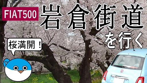 FIAT500で岩倉街道を行く